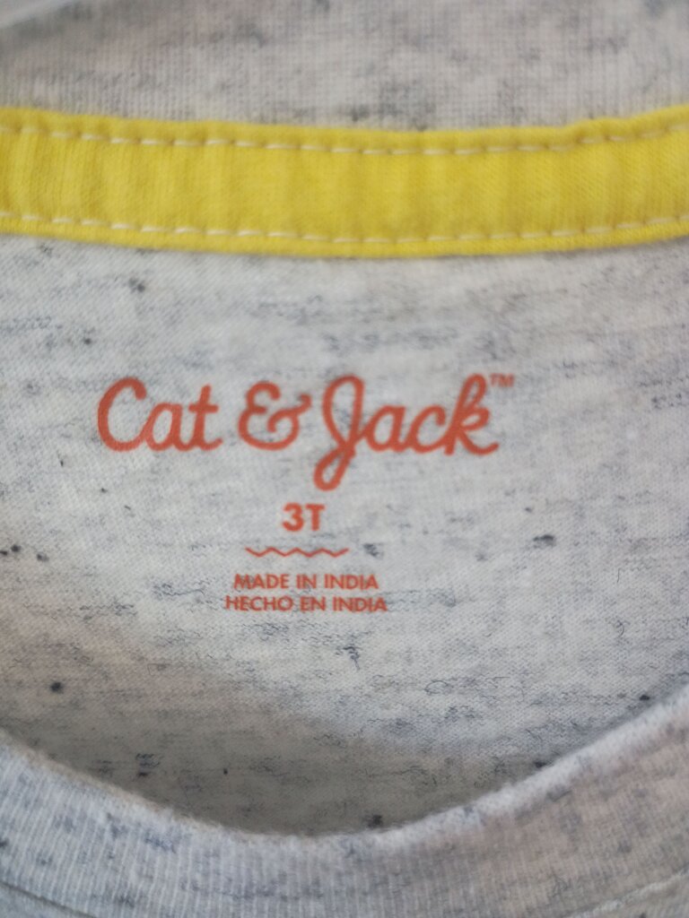 Cat & Jack Striped T-Shirt in Grey