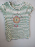 Girls' Striped Tee with Floral Design