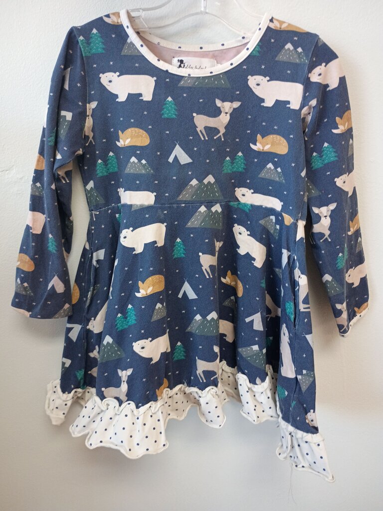 Lily & Landyn's Girls' Bear and Deer Dress