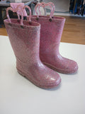 Western Chief Confetti Shimmer Glitter Lighted Pink Rain Boots