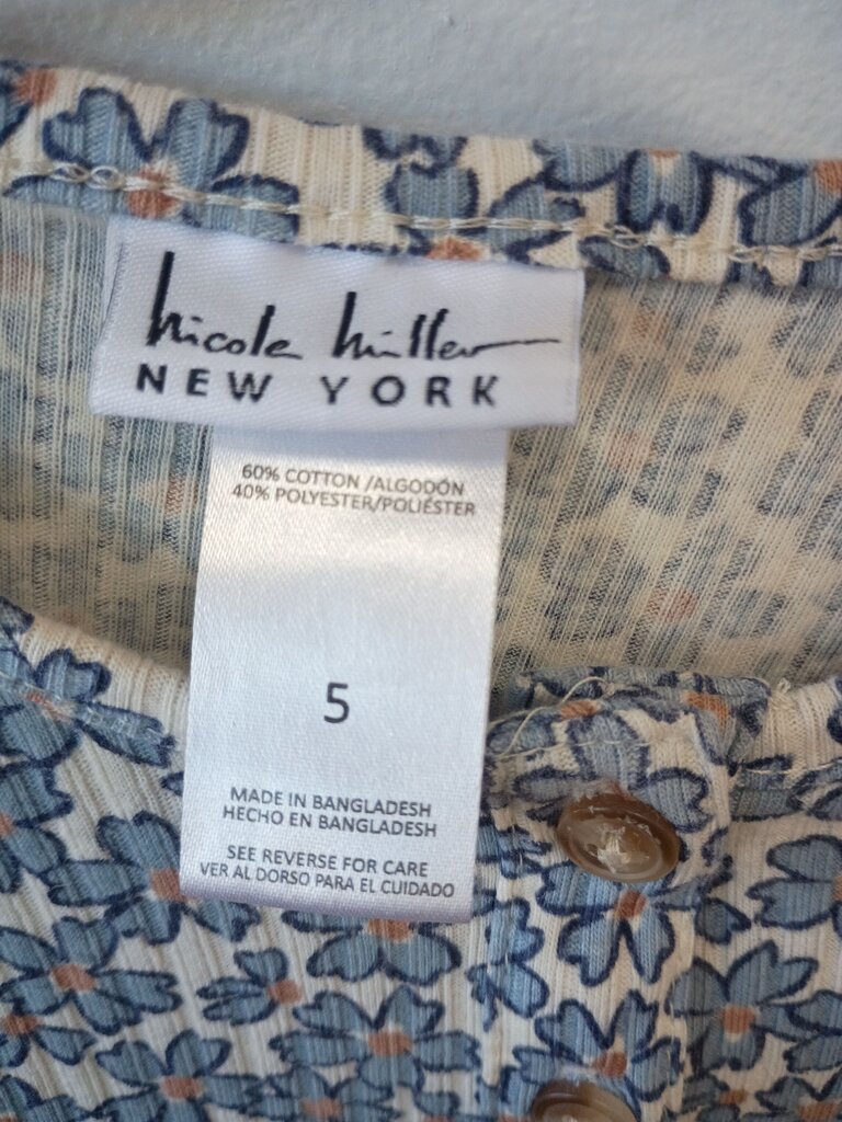 Nicole Miller Floral Long Sleeve Top