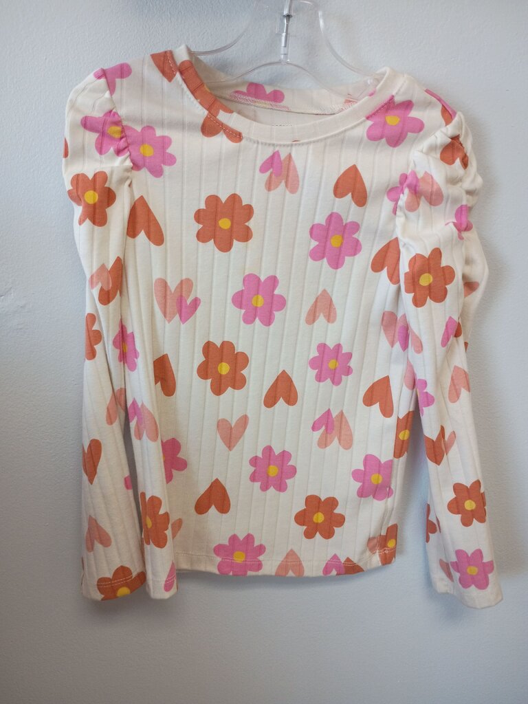 Girls' Floral Print Long Sleeve Top