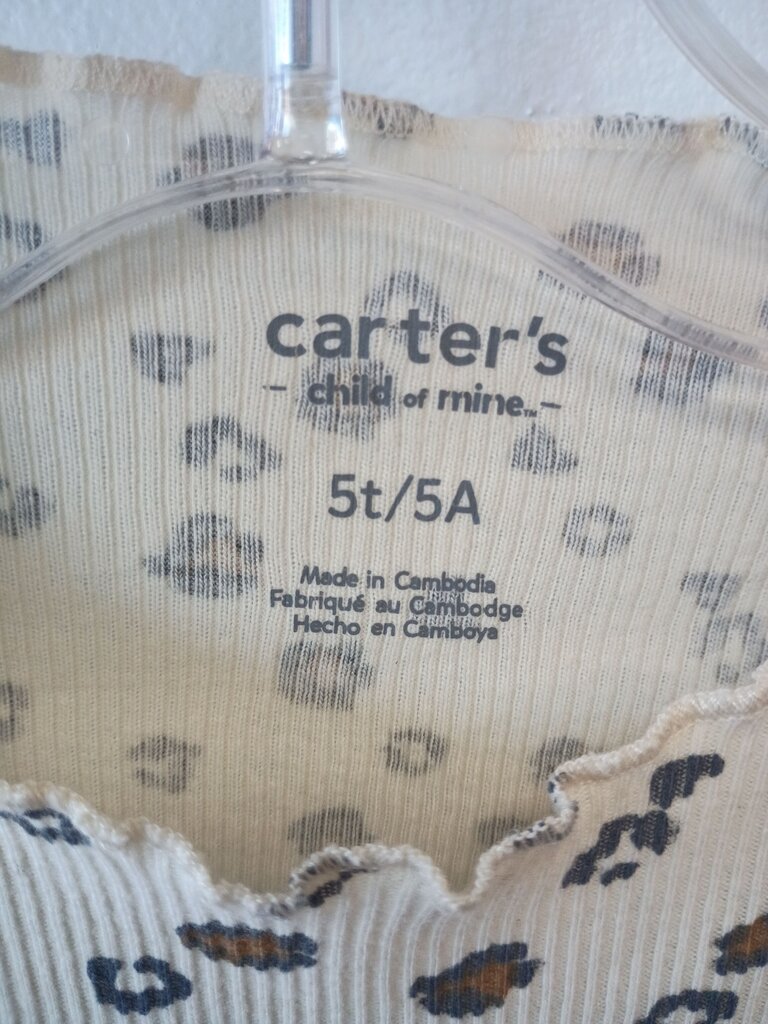 Carter's Long Sleeve Leopard Print Top