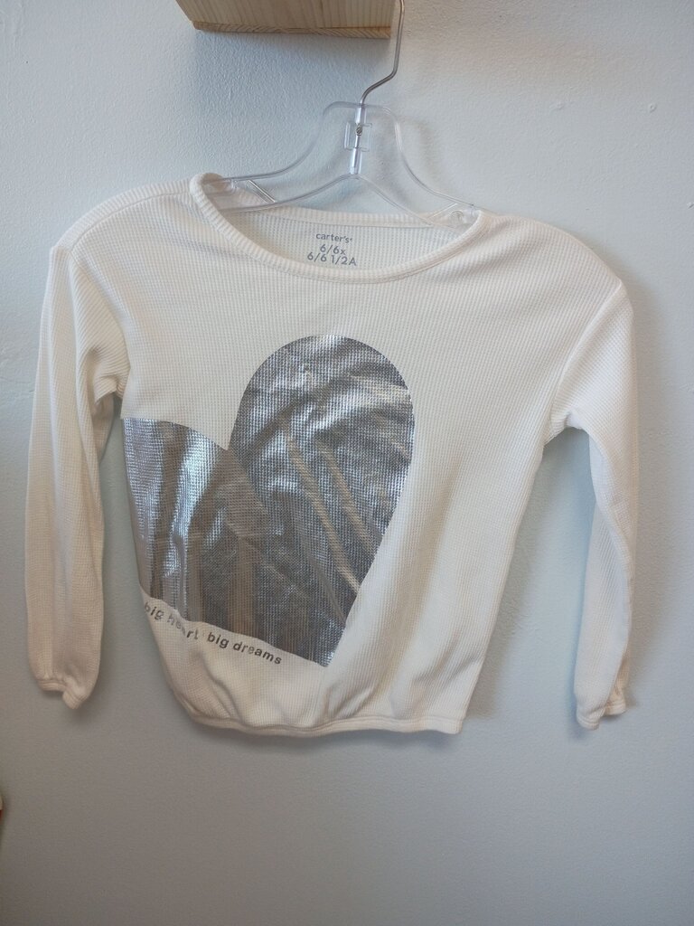 Carter's White Long Sleeve T-Shirt with Silver Heart
