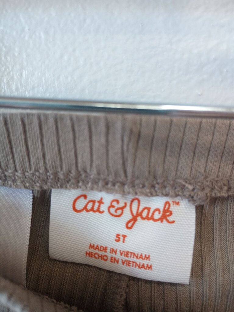 Cat & Jack Beige Ribbed Leggings