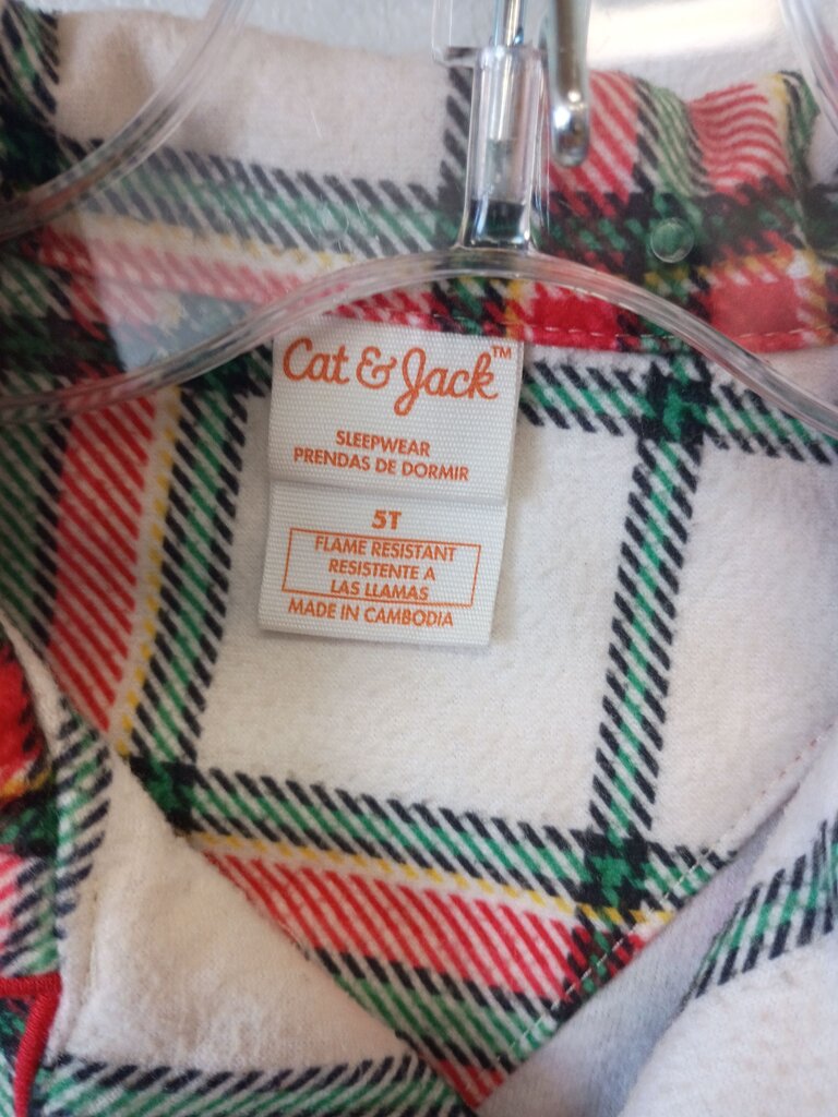 Cat & Jack Red Plaid Sleepwear Set