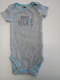 Daddy's Rookie Gray Baby Onesie