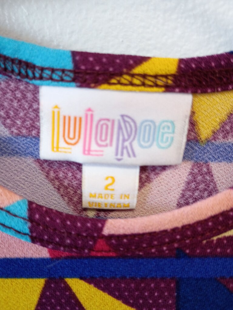 LuLaRoe Girls' Dress with Colorful Geometric Design