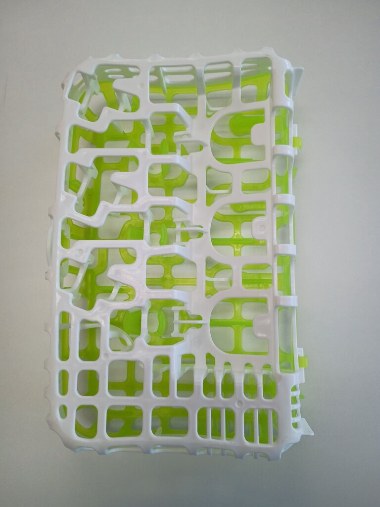 Dishwasher Detergent Holder Rack Green and White