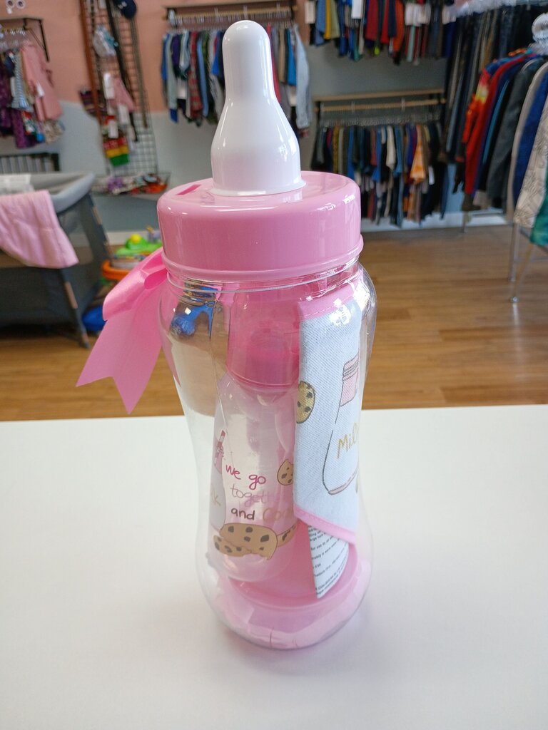 Cribmates Gift Set - Pink Baby Bottle and Accessories