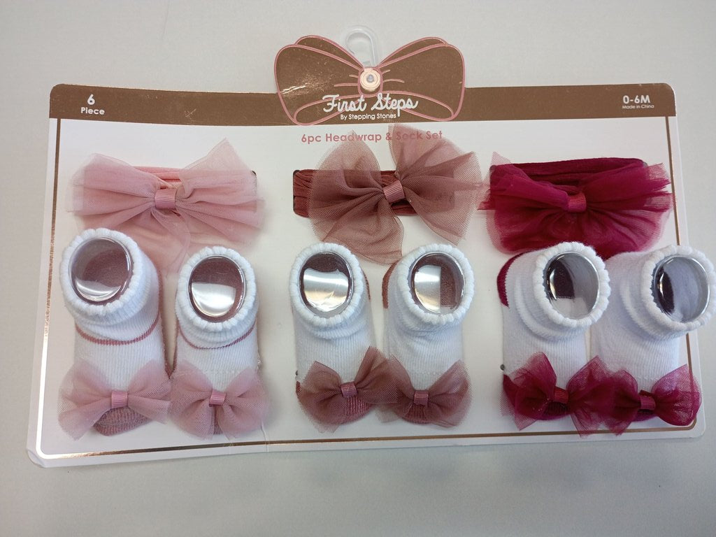 6 Piece Headband and Socks Set