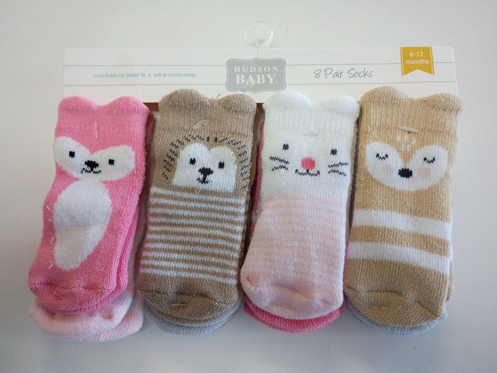 Hudson Baby 8 Pair Socks Set for Infants