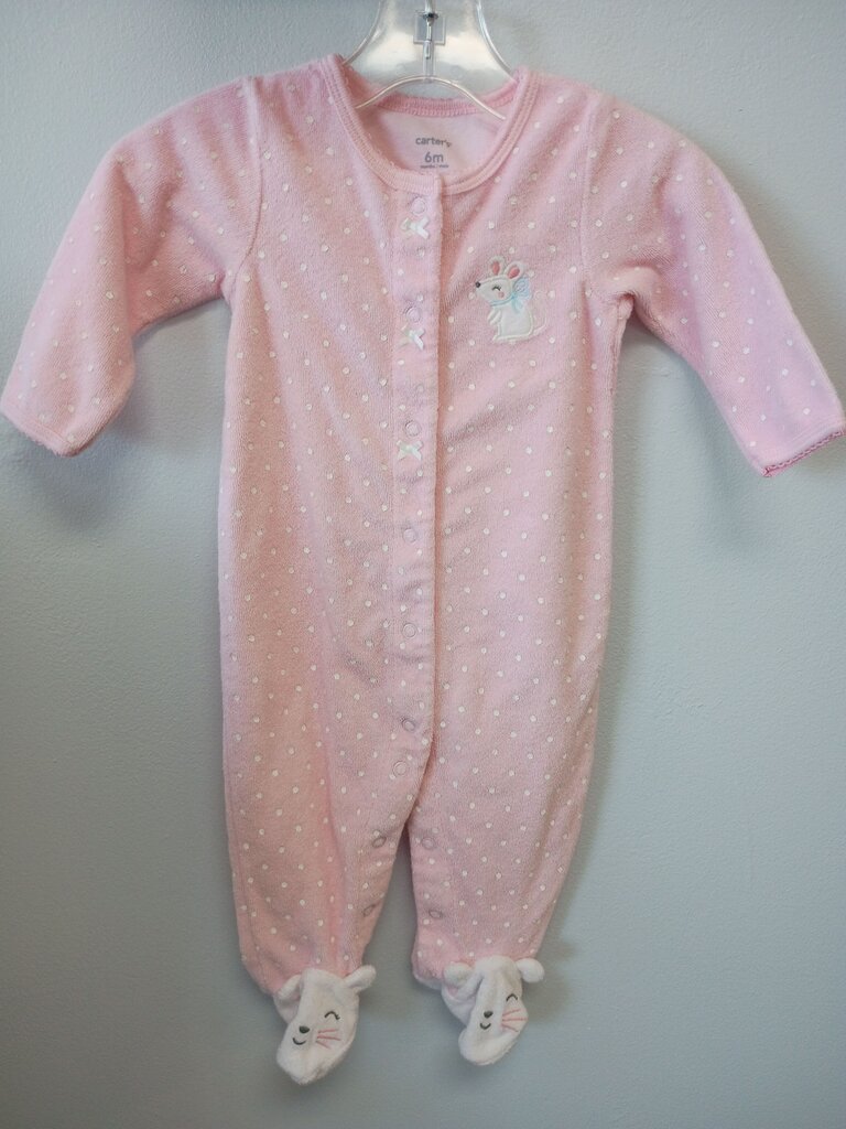 Carter's Pink Polka Dot Footed Pajamas