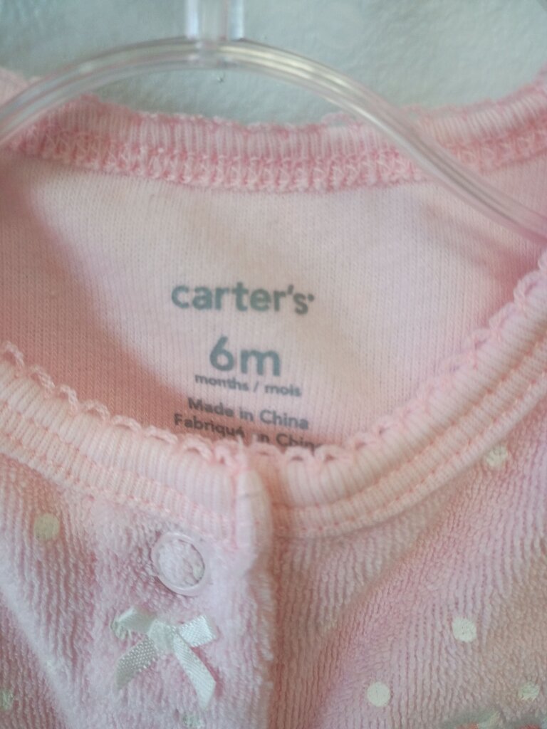 Carter's Pink Polka Dot Footed Pajamas
