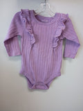 Member's Mark Organic Cotton Purple Ruffled Onesie Shirt