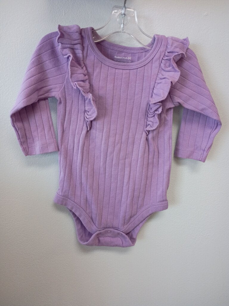 Member's Mark Organic Cotton Purple Ruffled Onesie Shirt