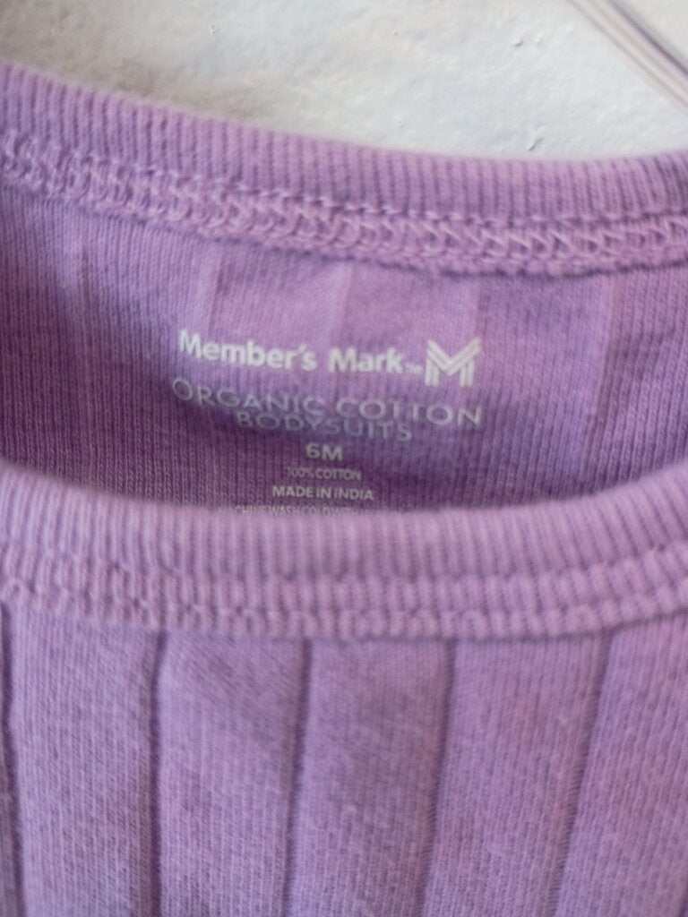 Member's Mark Organic Cotton Purple Ruffled Onesie Shirt