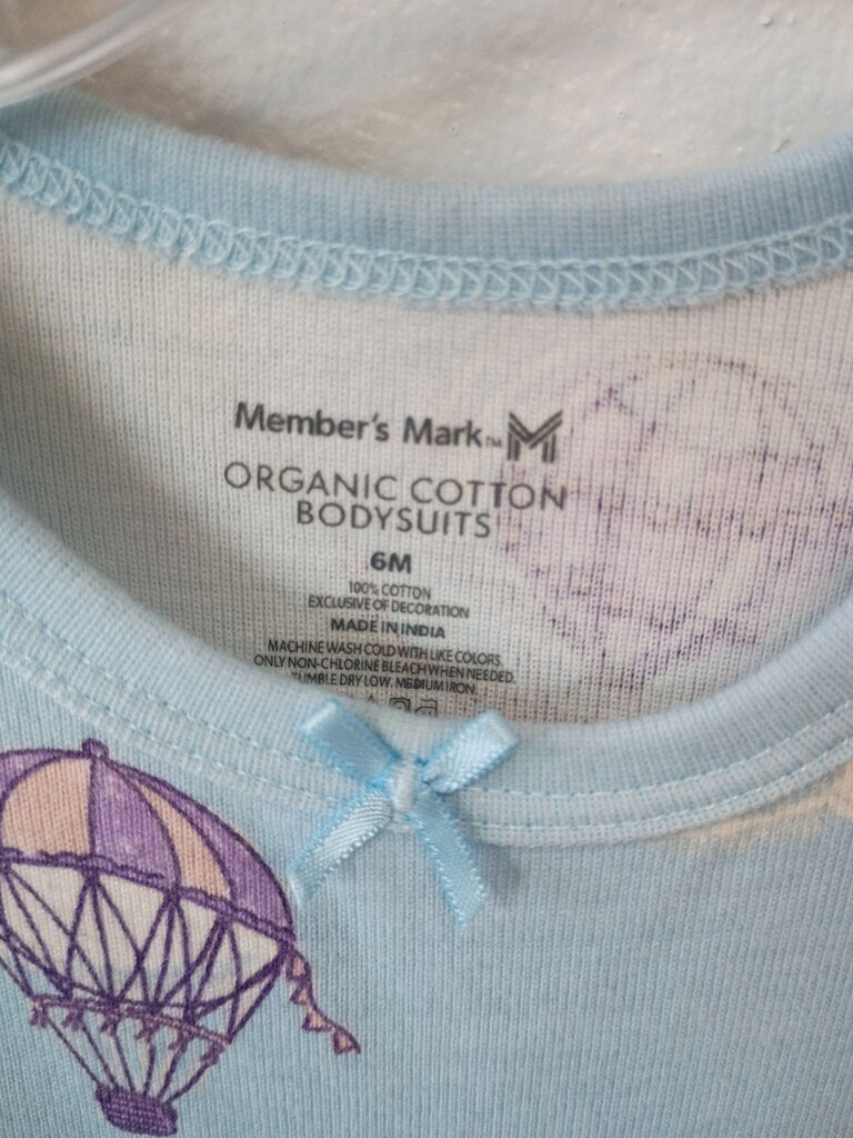 Member's Mark Organic Cotton Baby Onesie with Hot Air Balloon Print