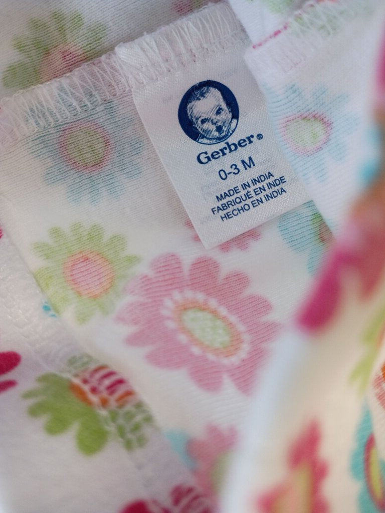 Gerber Baby Floral Leggings 0-3 Months