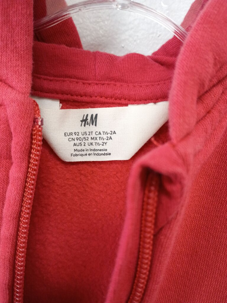 H&M Red Zip-Up Hoodie