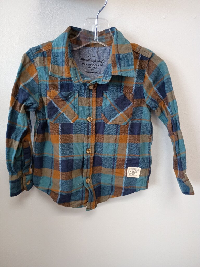 Weatherproof Vintage Plaid Button-Up Shirt