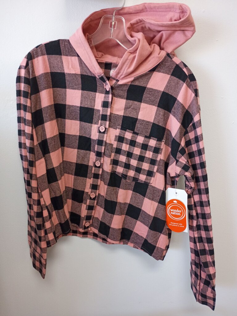 Wonder Nation Pink and Black Checkered Hoodie