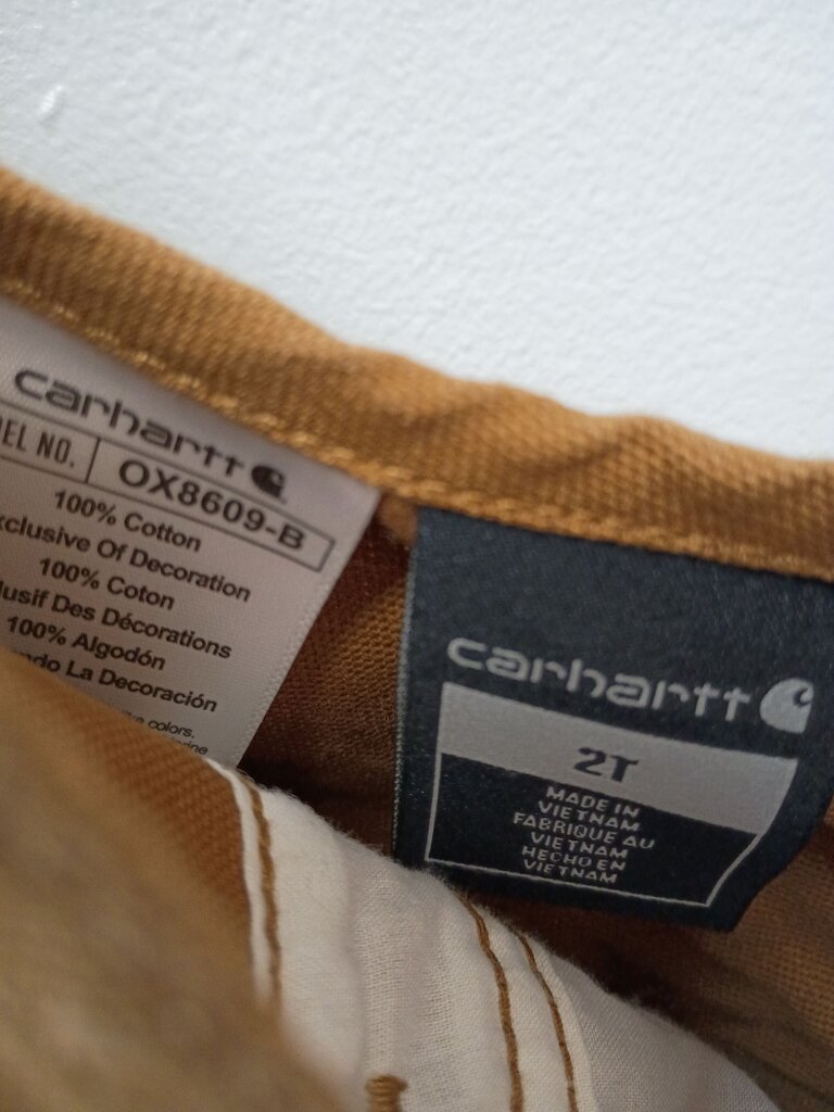 Carhartt Brown Overalls for Toddlers