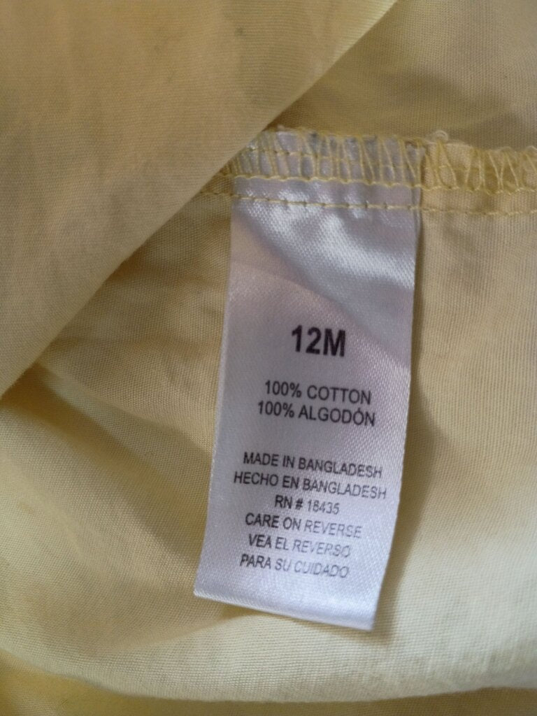 Yellow Butterfly Print Dress