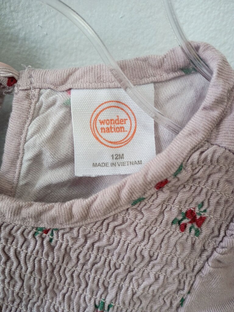 Wonder Nation Baby Dress with Floral Design