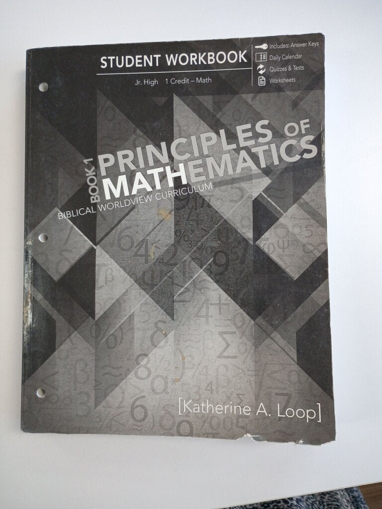 Principles of Mathematics Student Workbook Book 1