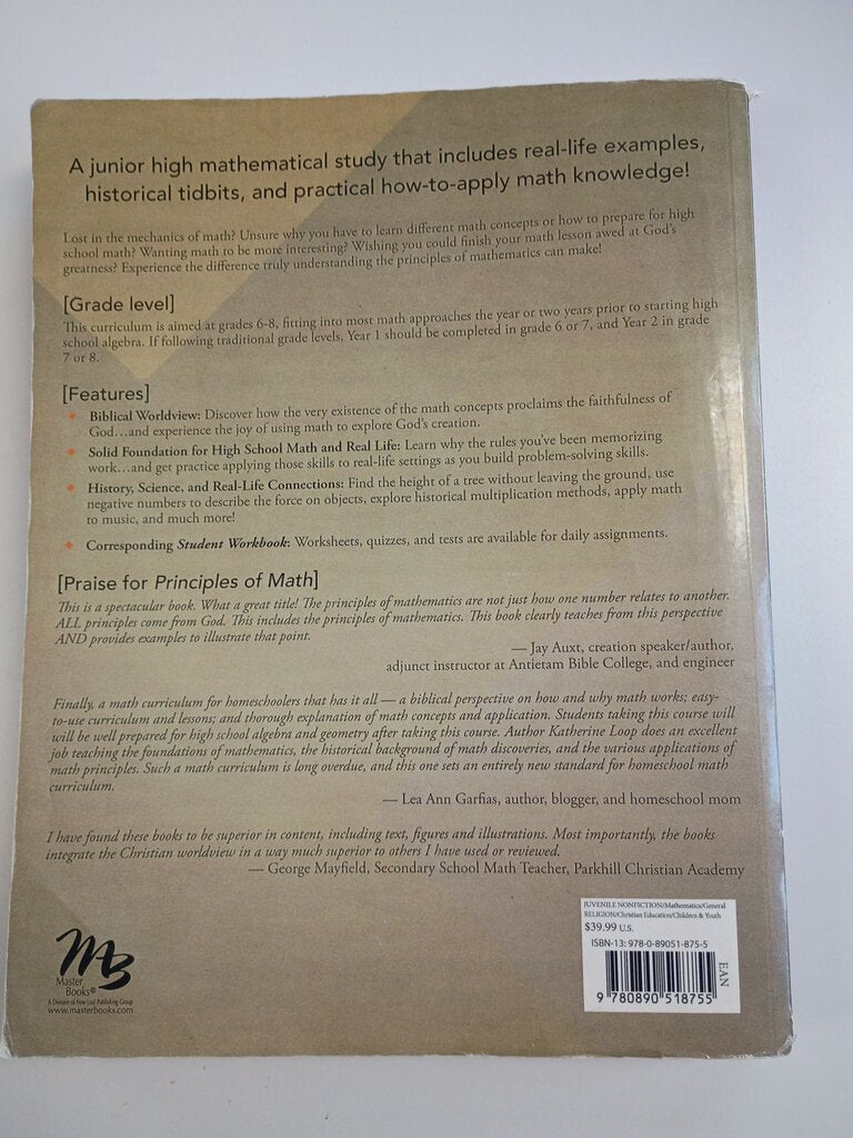 Principles of Mathematics Book 1
