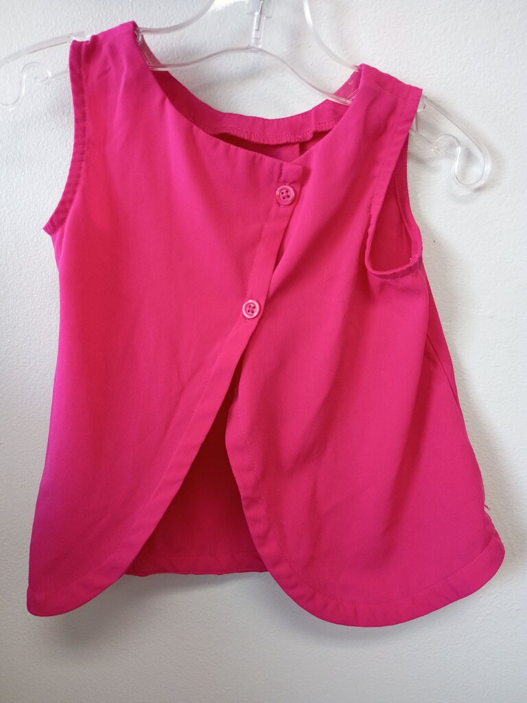 Girls Pink Sleeveless Top