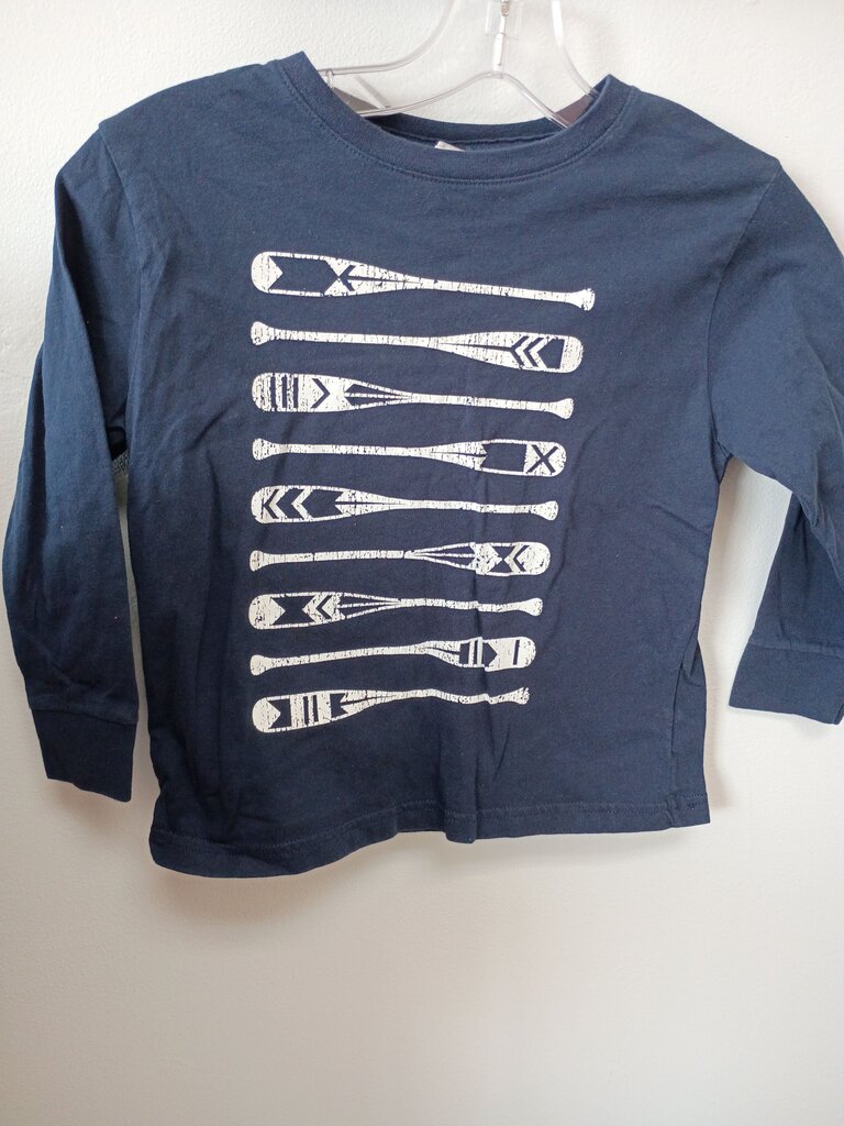 Rabbit Skins Long Sleeve Toddler T-Shirt with Oars Graphic
