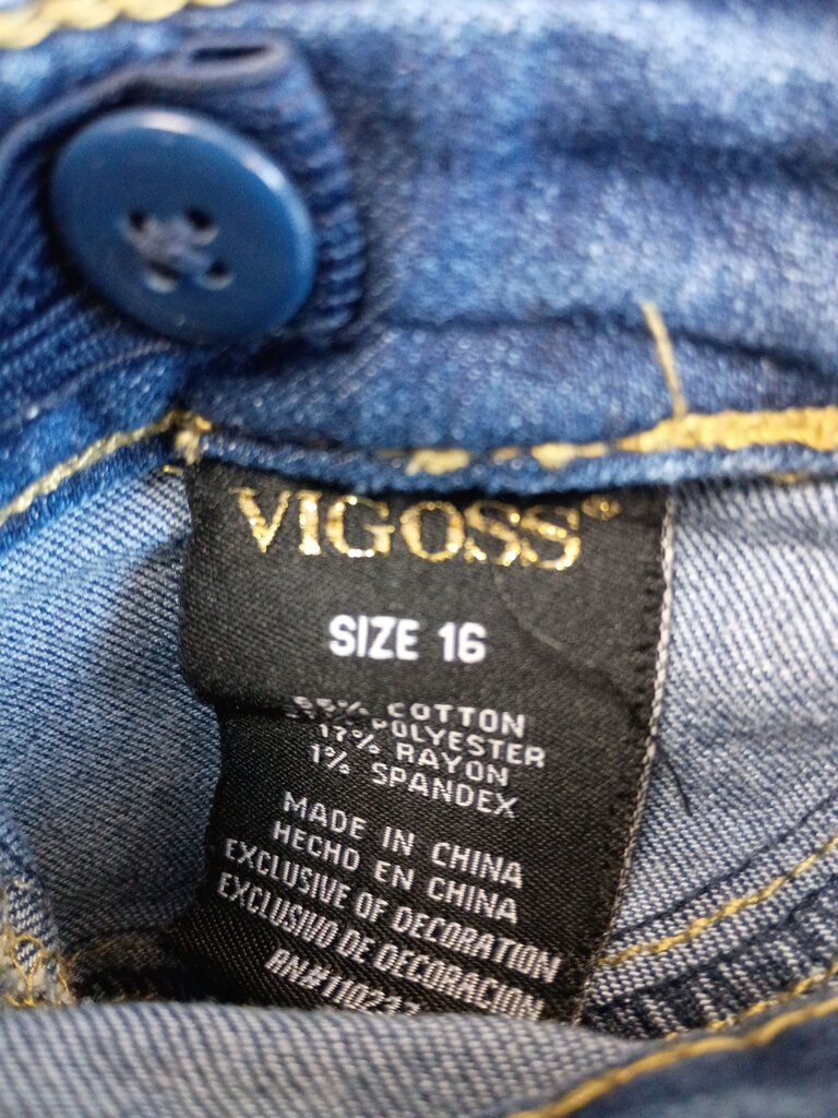 Vigoss Girls' High-Rise Denim Pants
