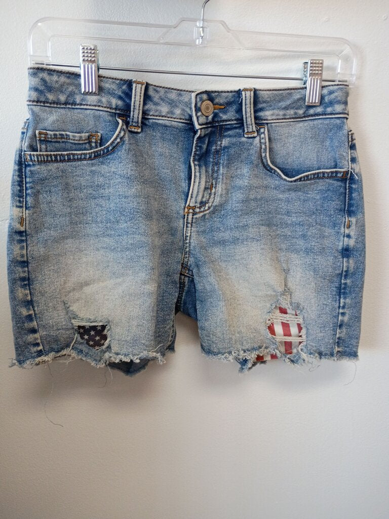 SO Denim Shorts with Distressed Design
