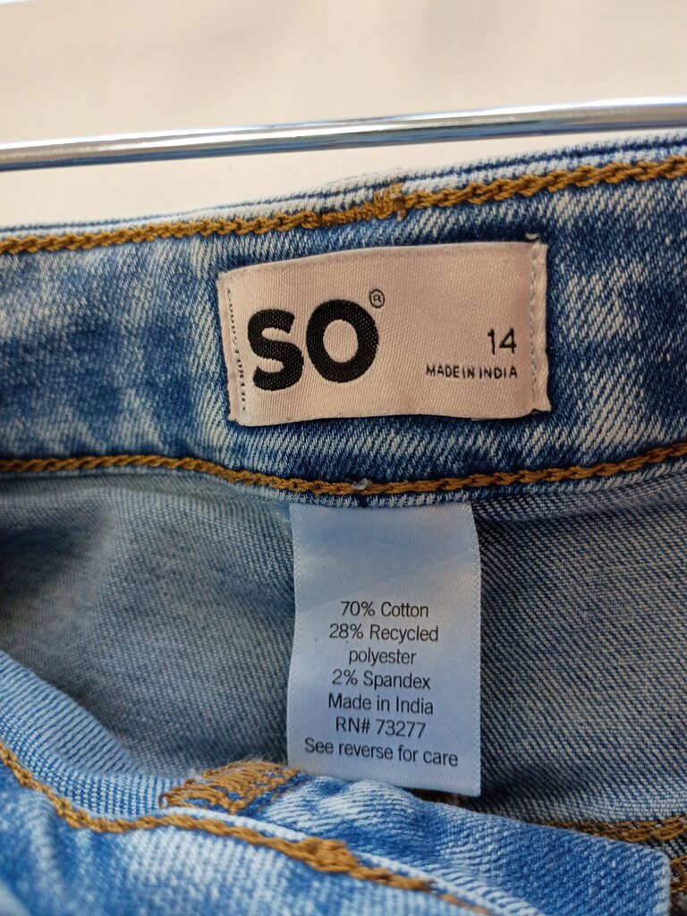 SO Denim Shorts with Distressed Design