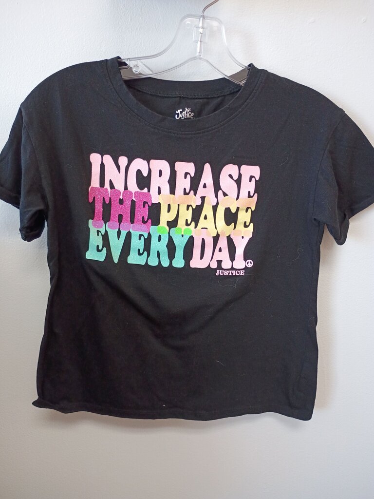 Justice Black T-Shirt Increase the Peace
