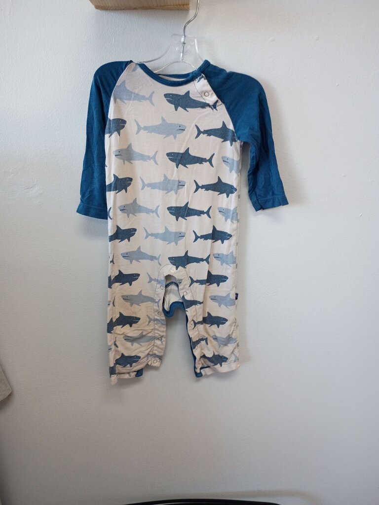Kickee Pants Shark Print Romper