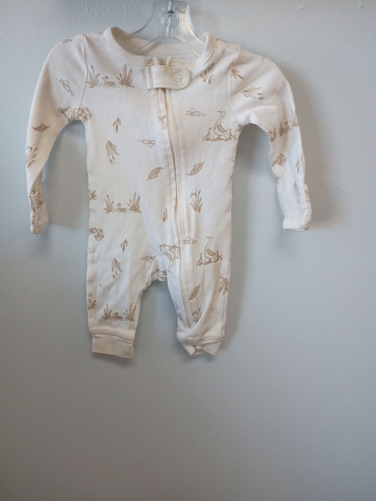 * Carter's Cream Sleeper with Tan Duck Print, size Newborn
