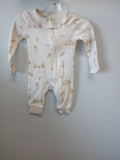 * Carter's Cream Sleeper with Tan Duck Print, size Newborn