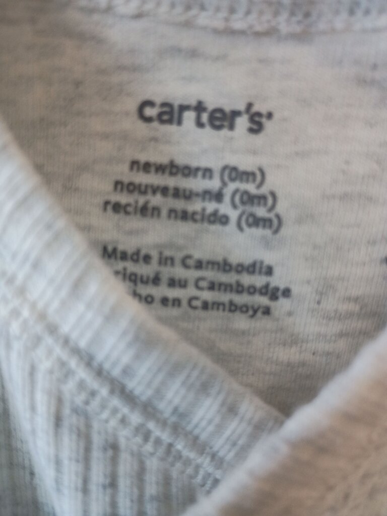 Carter's Newborn Long Sleeve Onesie