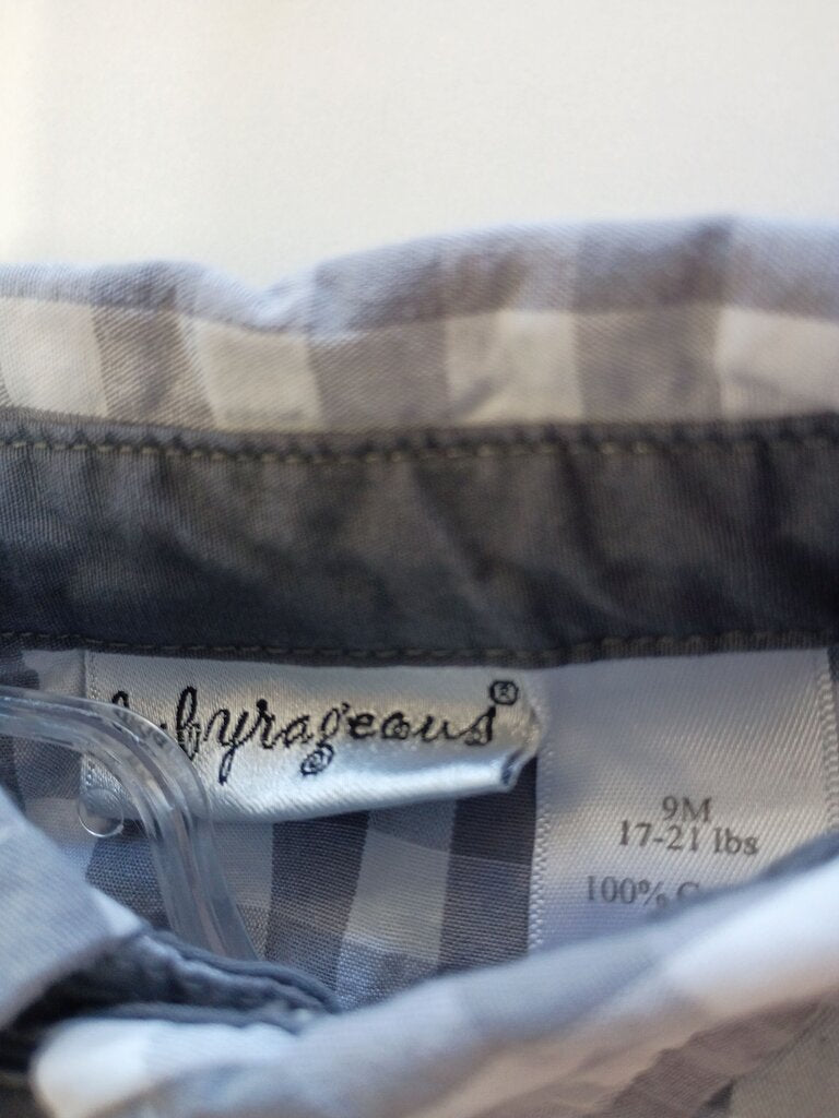 Baby Boy's Stylish Gingham Dress Bodysuit