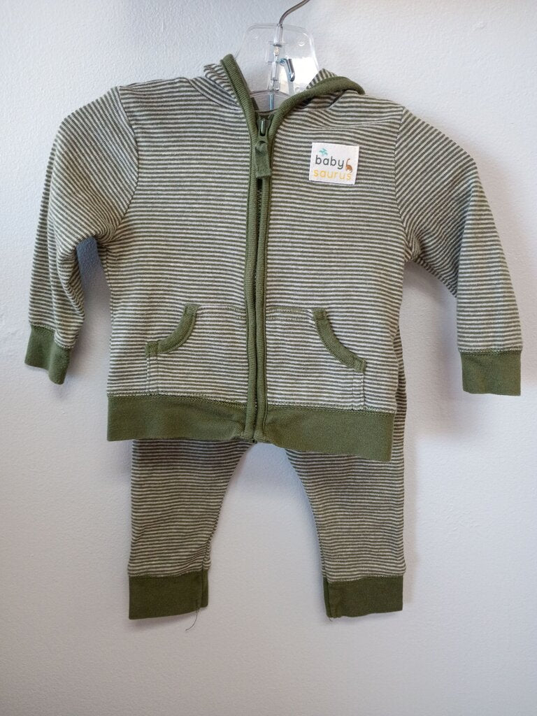 Baby Saurus Striped Hoodie and Pants Set