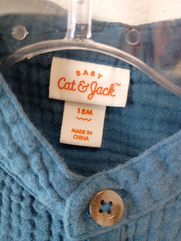 Baby Cat & Jack Button-Up Short Sleeve Shirt