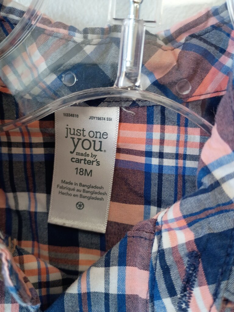 Just One You Baby Boy's Plaid Button-Up Shirt