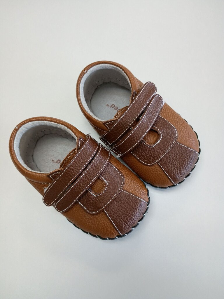 Brown Velcro Closure Toddler Shoes
