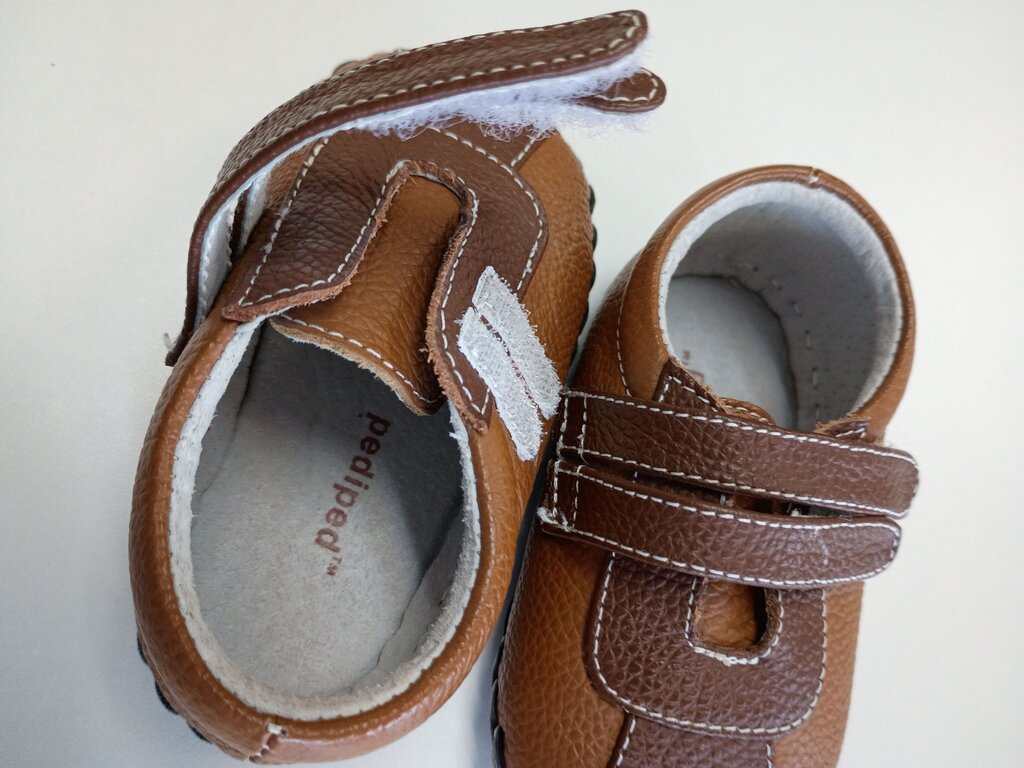 Brown Velcro Closure Toddler Shoes