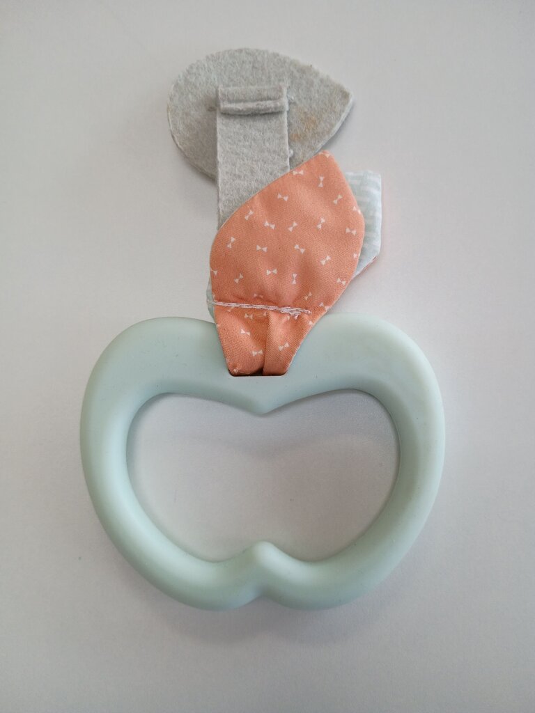Teething Toy with Fabric Leaf