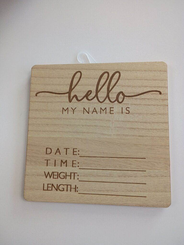 Wooden Baby Milestone Sign