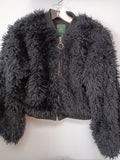 Wild Fable Black Fuzzy Bomber Jacket